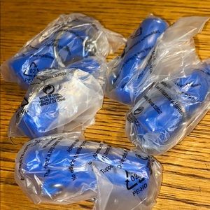 Tupperware blue MINI water bottle keychain.